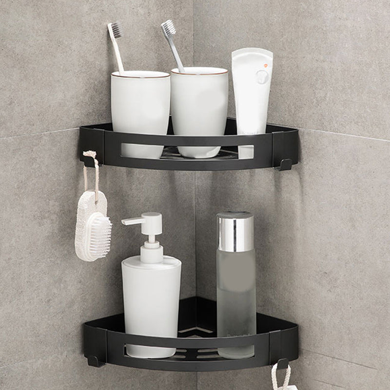 Contemporary 2/3-Piece Bathroom Accessory Set Geometric Bath Shelf in Stainless Steel