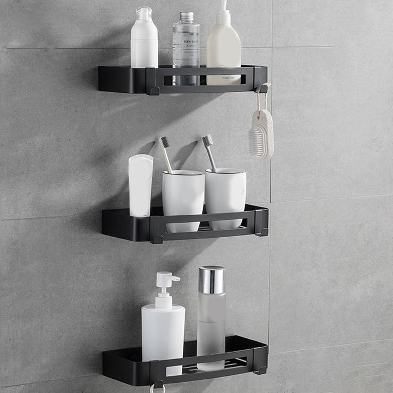 Contemporary 2/3-Piece Bathroom Accessory Set Geometric Bath Shelf in Stainless Steel