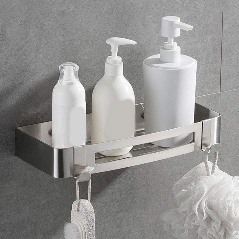 Contemporary 2/3-Piece Bathroom Accessory Set Geometric Bath Shelf in Stainless Steel