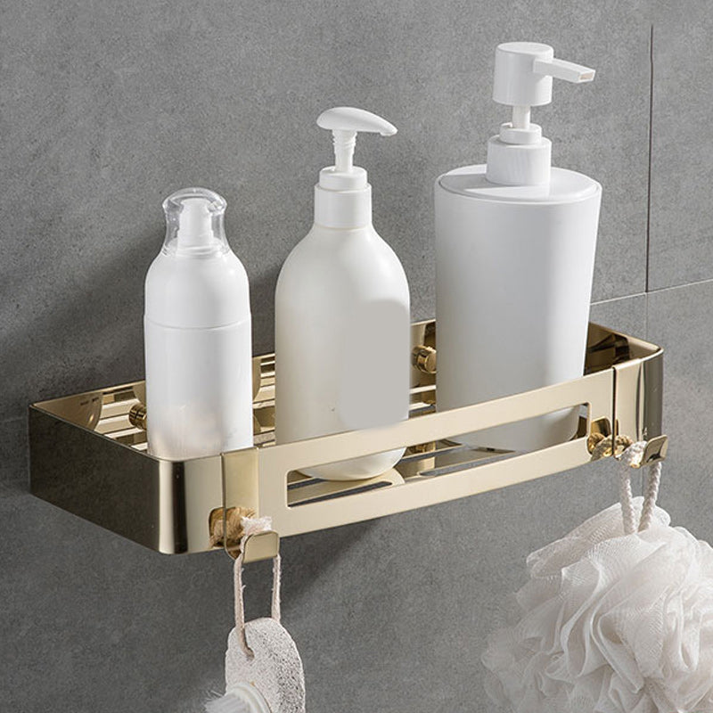 Contemporary 2/3-Piece Bathroom Accessory Set Geometric Bath Shelf in Stainless Steel