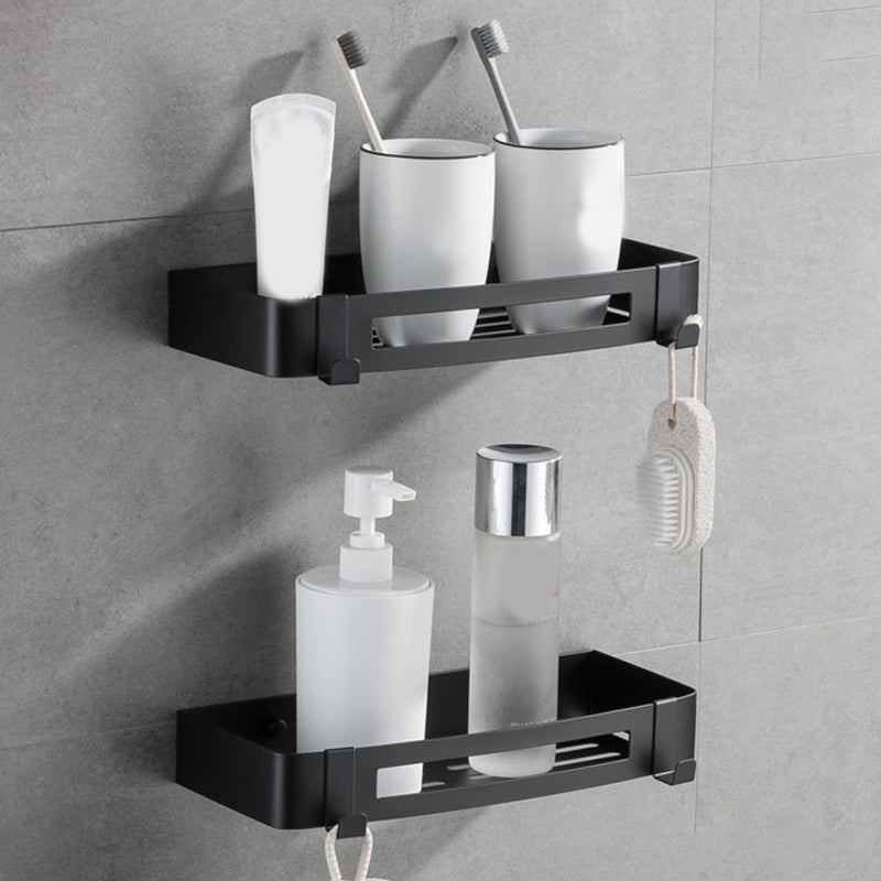 Contemporary 2/3-Piece Bathroom Accessory Set Geometric Bath Shelf in Stainless Steel