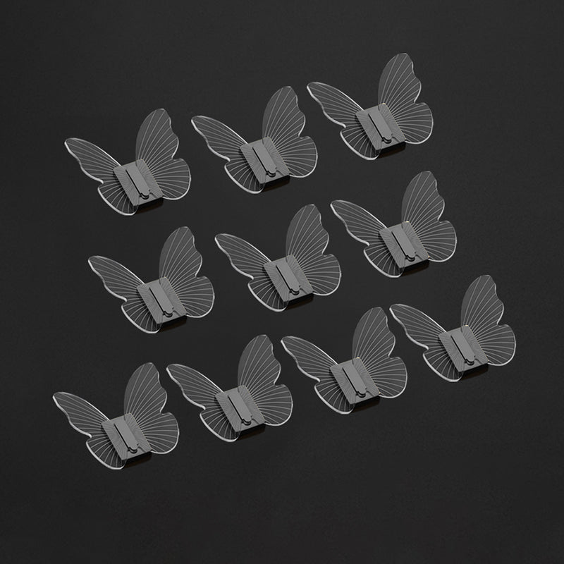 Modern Brass Bathroom Accessory Set Acrylic Butterfly Themed Robe Hooks