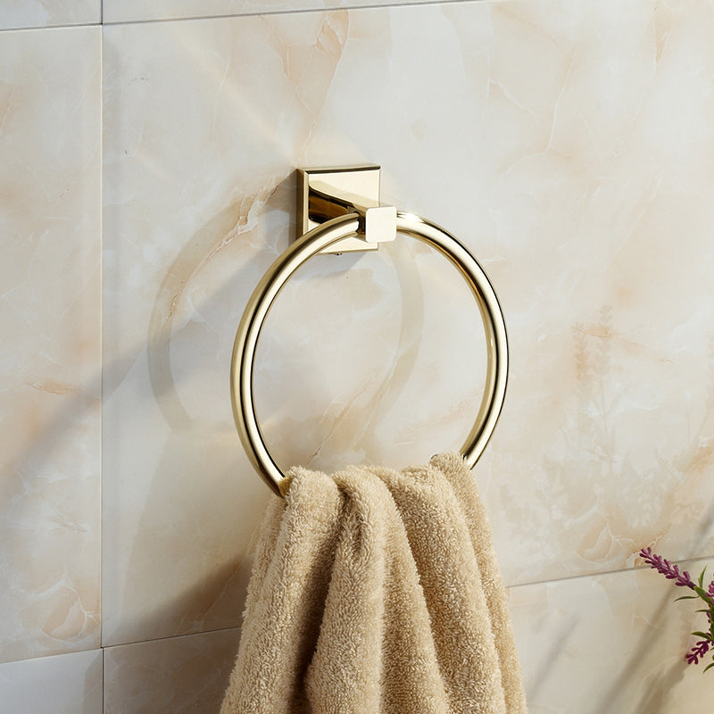 Polished Brass Classic Bathroom Accessory with Bath Shelf/Towel Bar & Paper Holder