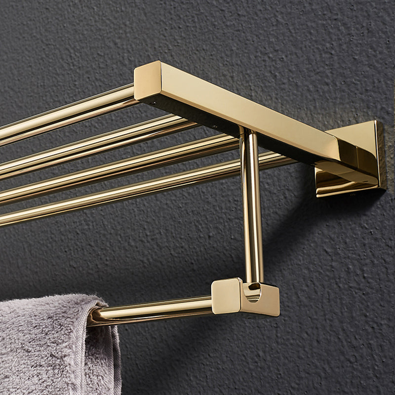 Polished Brass Classic Bathroom Accessory with Bath Shelf/Towel Bar & Paper Holder