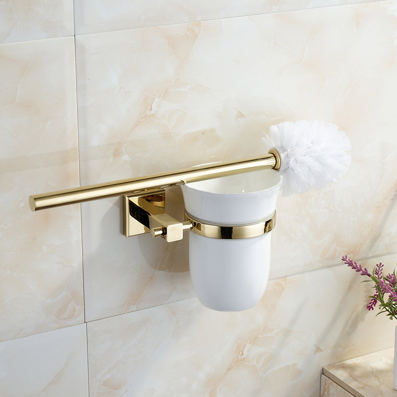 Polished Brass Classic Bathroom Accessory with Bath Shelf/Towel Bar & Paper Holder