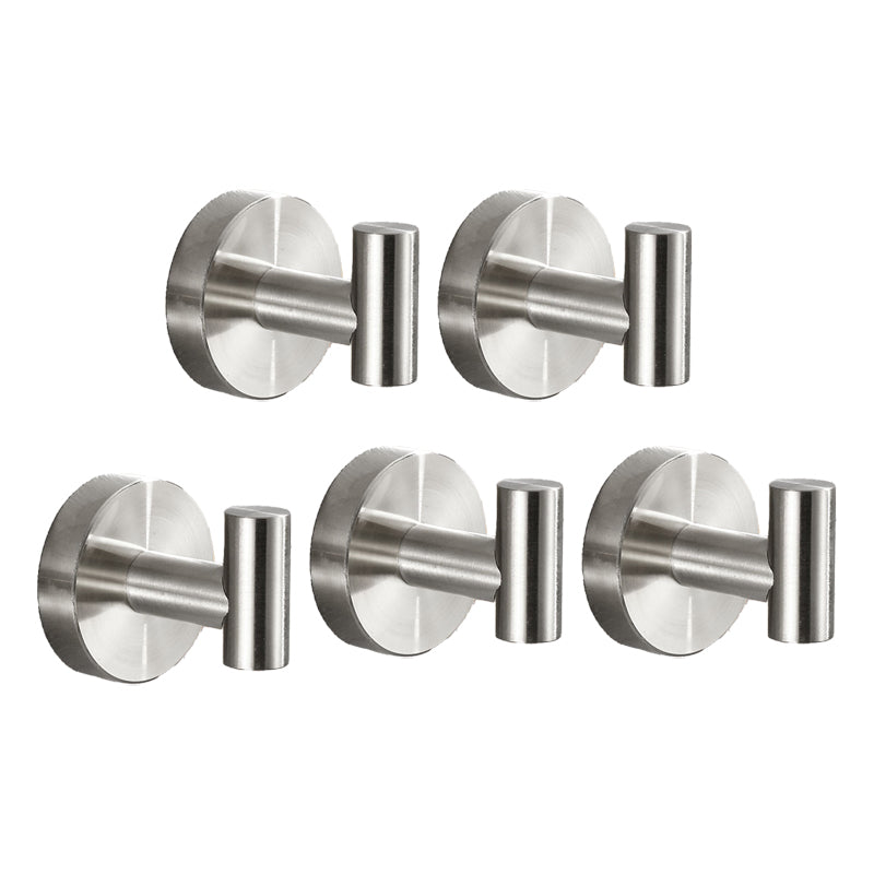 Modern Bathroom Accessory Set Metal Robe Hooks in Polished Chrome/Gold