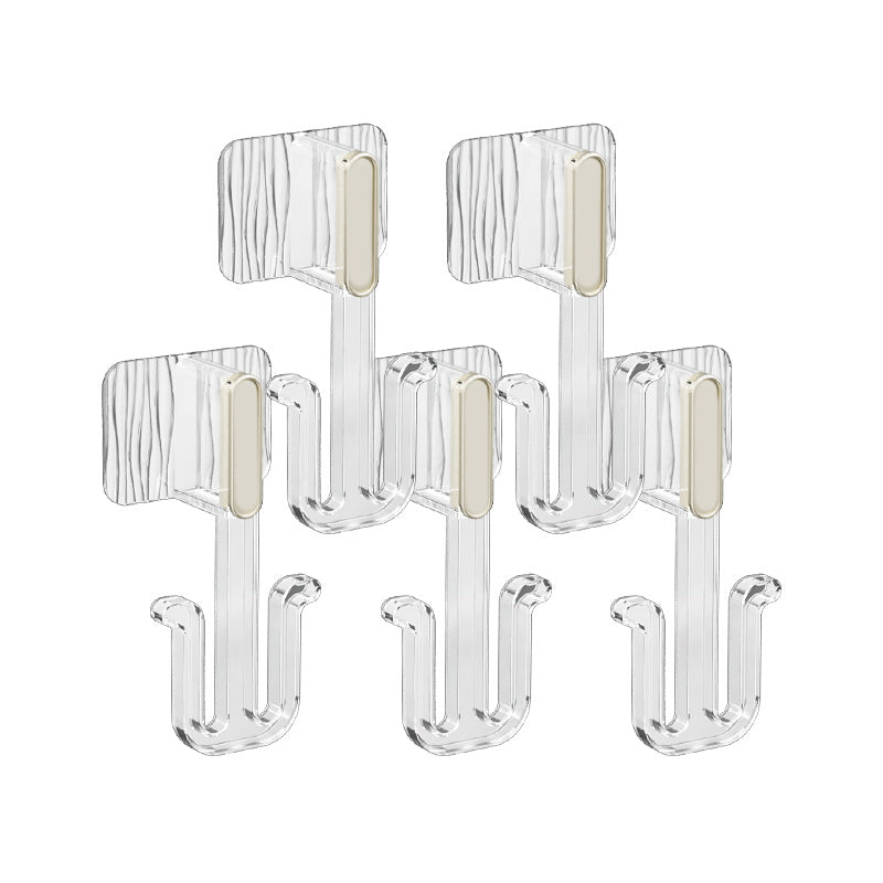 5 Piece Bathroom Hardware Set 6.29" Tall Robe Hooks in Modern Style