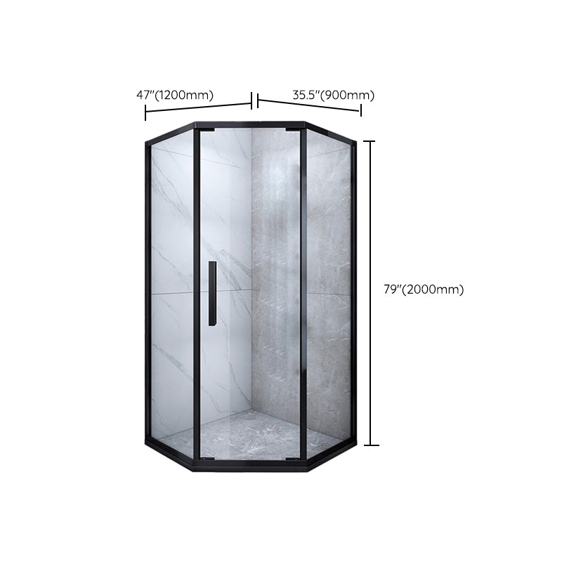 Tempered Glass Shower Enclosure Neo-Angle Clear Shower Enclosure