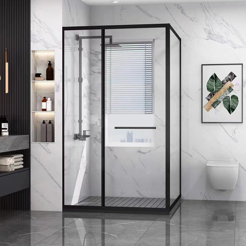 Framed Rectangle Shower Stall Clear Easy Clean Glass Shower Enclosure