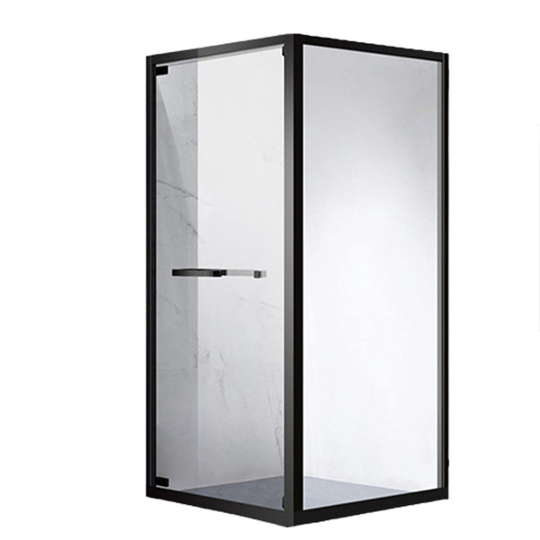 Rectangle Shower Enclosure Matt Black Tempered Glass Shower Enclosure