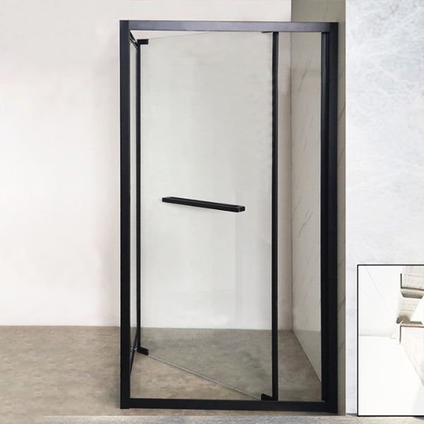 Rectangle Shower Enclosure Matt Black Tempered Glass Shower Enclosure