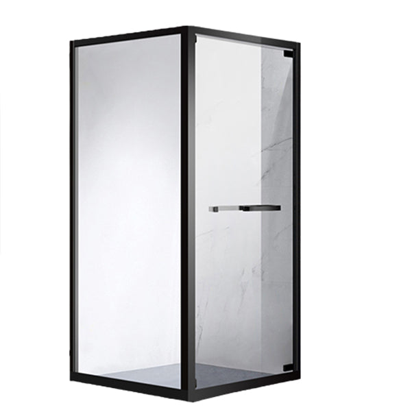 Rectangle Shower Enclosure Matt Black Tempered Glass Shower Enclosure