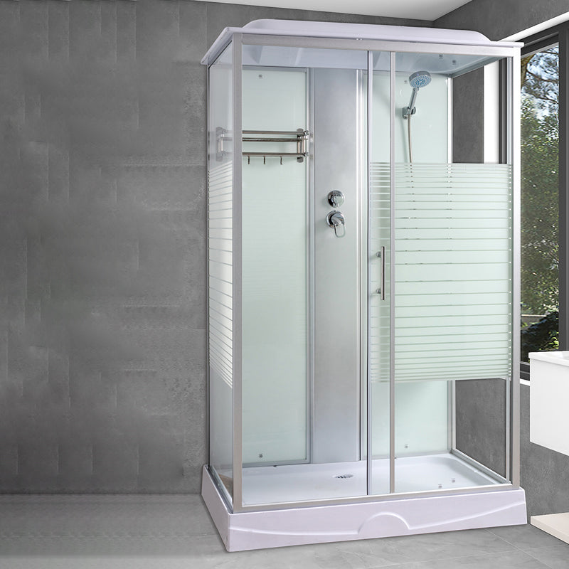 Rectangle Shower Stall Tempered Glass Shower Stall with Towel Bar