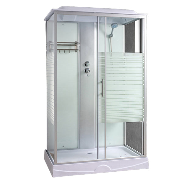 Rectangle Shower Stall Tempered Glass Shower Stall with Towel Bar