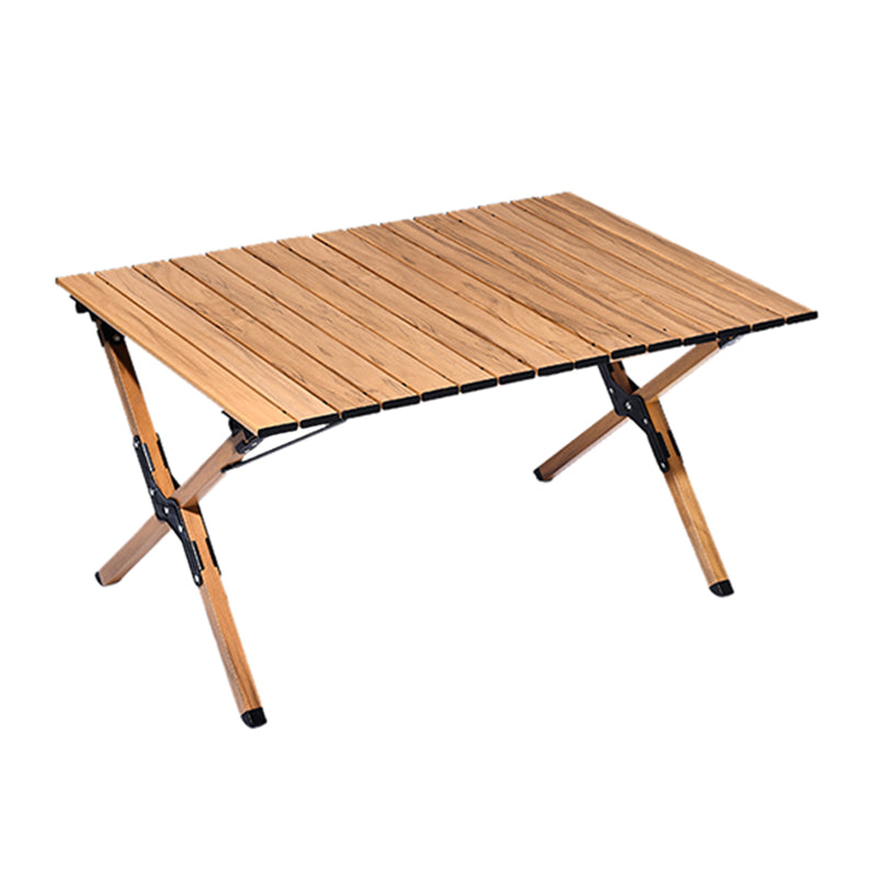 Industrial Outdoor Folding Table Aluminum Brown Camping Table