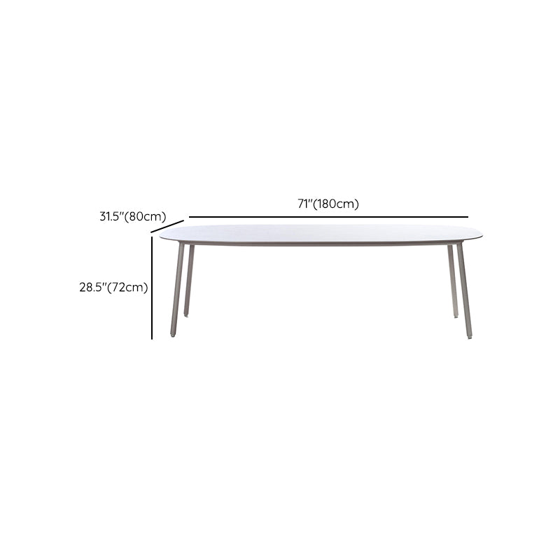 Modern Style Geometric Courtyard Table Aluminium Outdoor Table