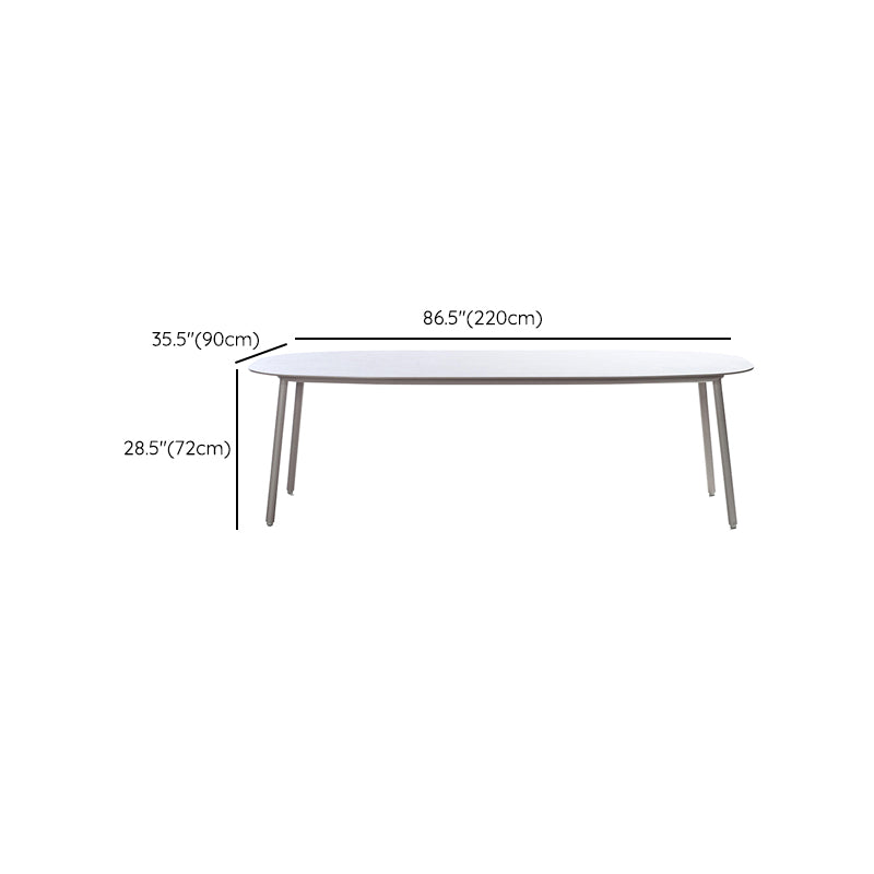 Modern Style Geometric Courtyard Table Aluminium Outdoor Table