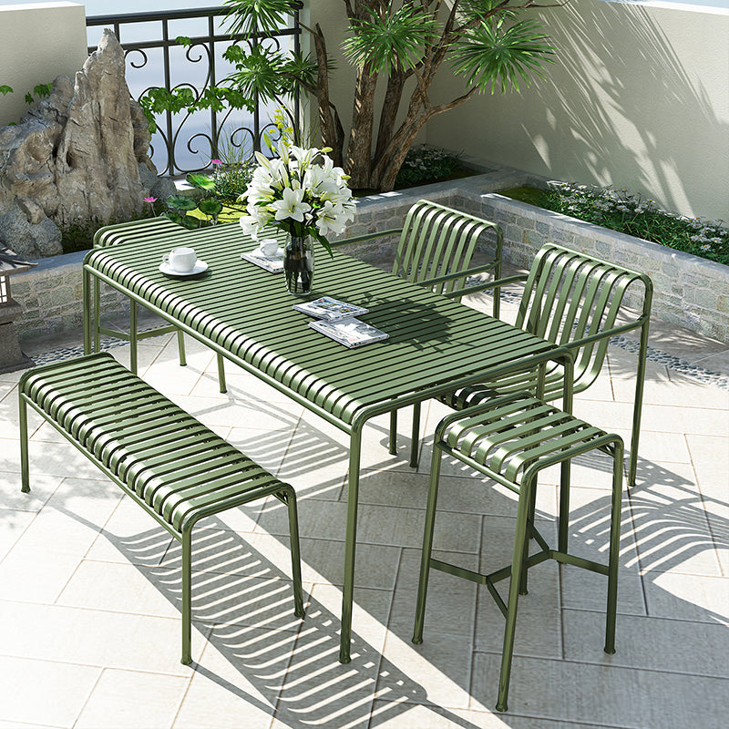 Modern Waterproof Iron Courtyard Table Geometric Outdoor Table