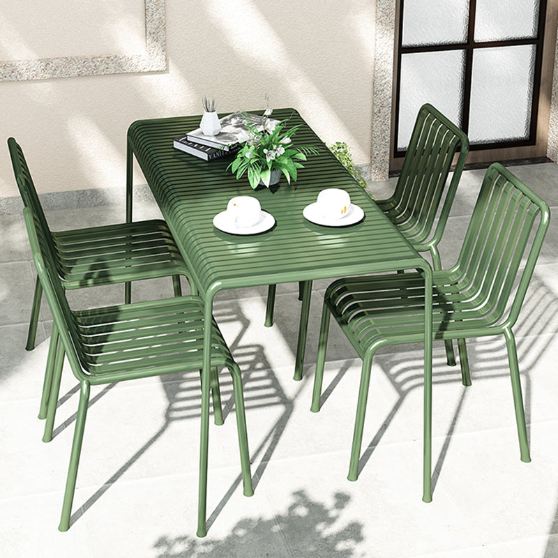 Modern Waterproof Iron Courtyard Table Geometric Outdoor Table