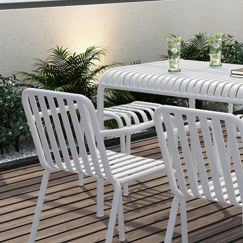 Modern Geometric Waterproof Courtyard Table Iron Outdoor Table