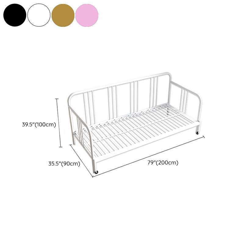 Scandinavian No Theme Kid Bed Metal Frame Solid Color Daybed