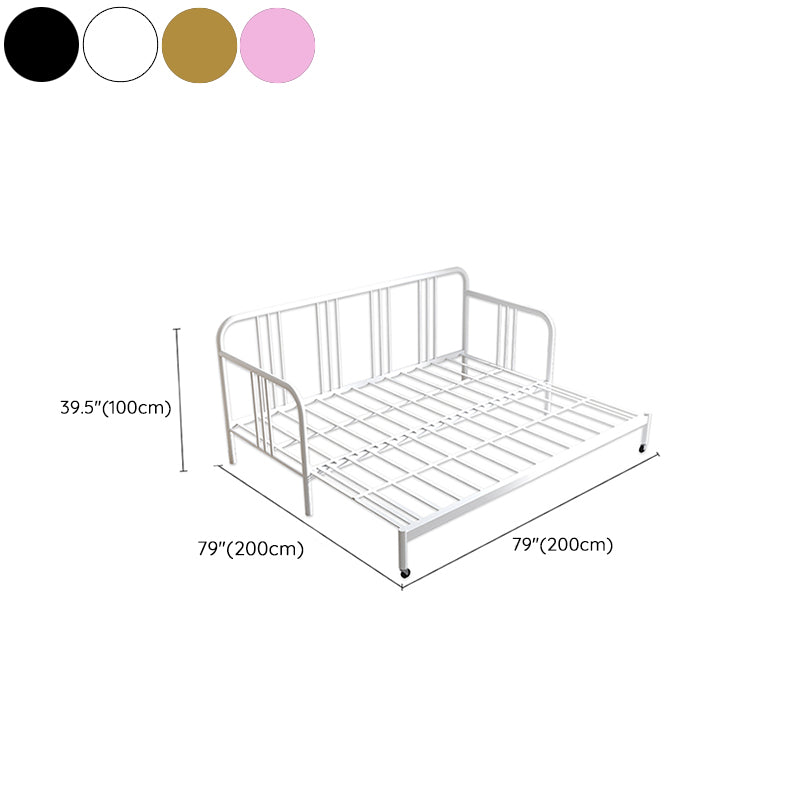 Scandinavian No Theme Kid Bed Metal Frame Solid Color Daybed