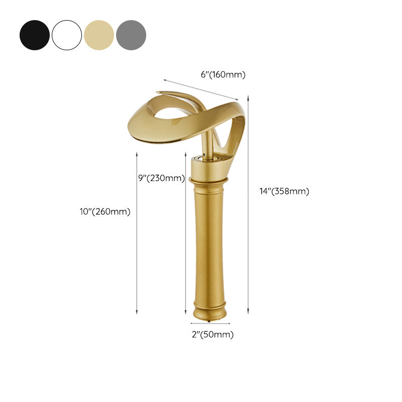 Luxury Single Handle Sink Faucet Brass Bathroom Novel Shape Faucet