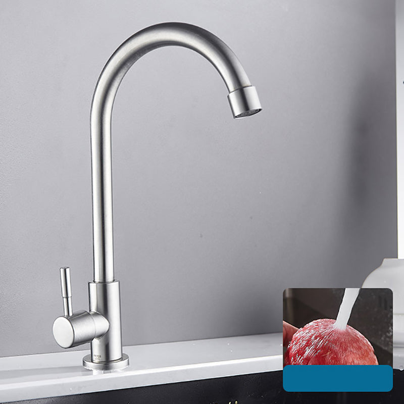 Contemporary Single Handle Kitchen Faucet Entry Cold Water 1-Hold Bar Faucet