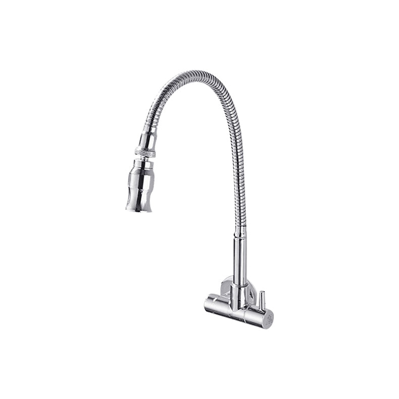 Modern Wall Mounted Bar Faucet Single Lever High Profile Kitchen Faucet