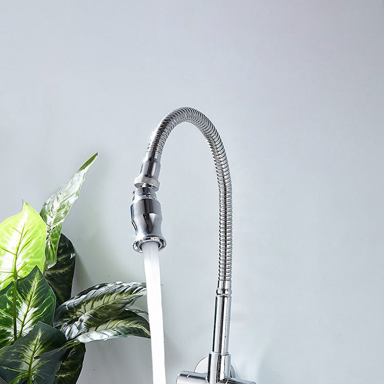 Modern Wall Mounted Bar Faucet Single Lever High Profile Kitchen Faucet