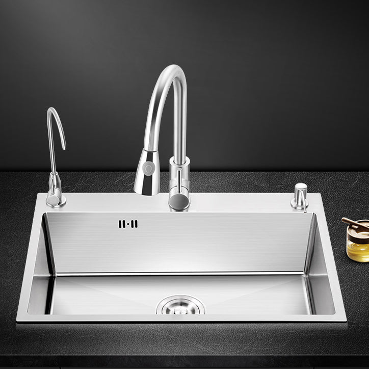 Modern Kitchen Bar Sink Stainless Steel with Basket Strainer Workstation