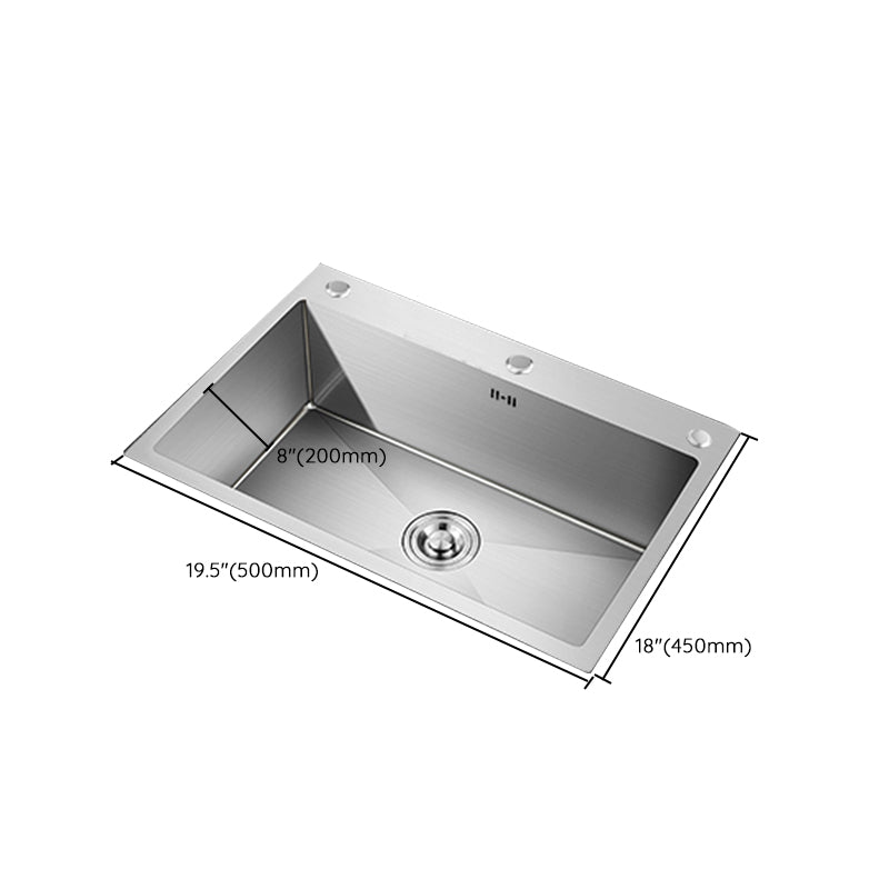 Modern Kitchen Bar Sink Stainless Steel with Basket Strainer Workstation