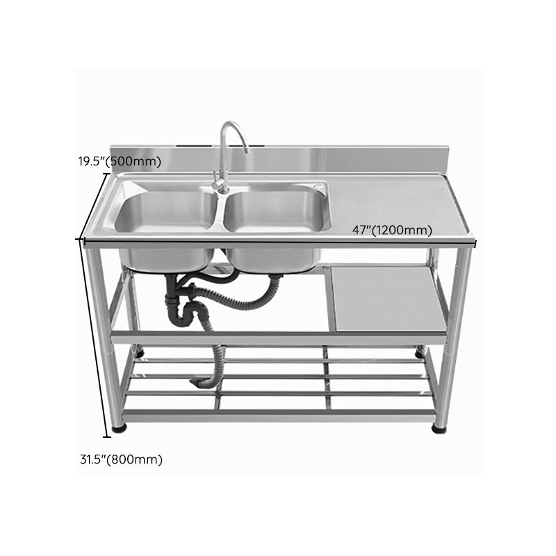 Modern Style Kitchen Sink All-in-one Stainless Steel Kitchen Sink with Drain Assembly