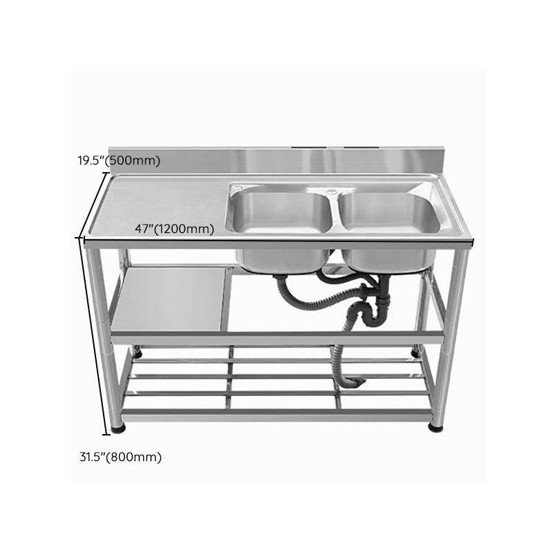 Modern Style Kitchen Sink All-in-one Stainless Steel Kitchen Sink with Drain Assembly