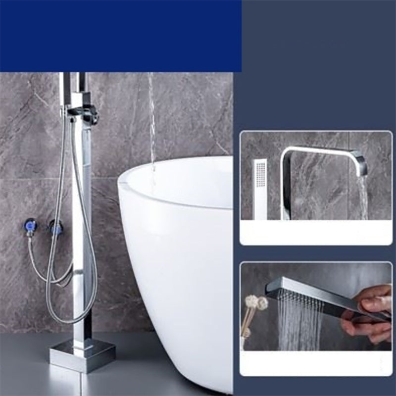 Floor Mounted Metal Freestanding Tub Filler One Hold Freestanding Tub Filler Trim