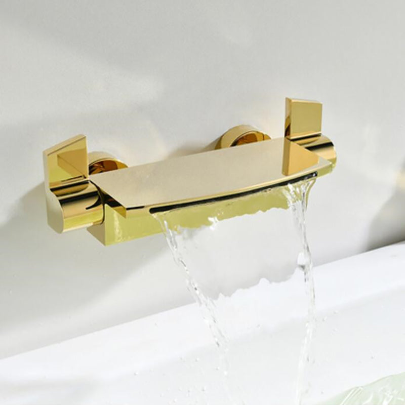 Classic Bath Faucet Solid Color Wall Mounted Waterfall Bathroom Faucet