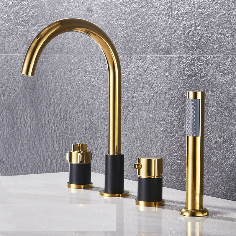 Modern Style Roman Tub Faucet Deck-Mount Copper Roman Tub Faucet