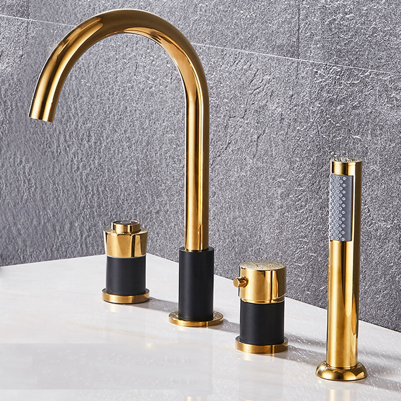 Modern Style Roman Tub Faucet Deck-Mount Copper Roman Tub Faucet