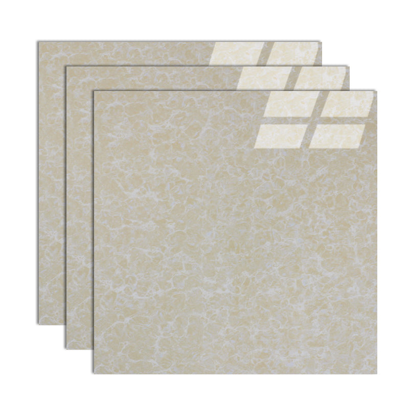 Modern Style Square Floor Tile Pure Color Straight Edge Waterproof Polished Floor Tile