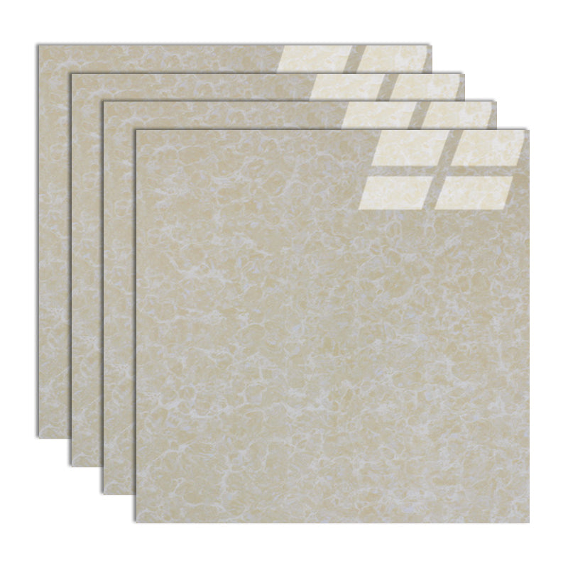 Modern Style Square Floor Tile Pure Color Straight Edge Waterproof Polished Floor Tile