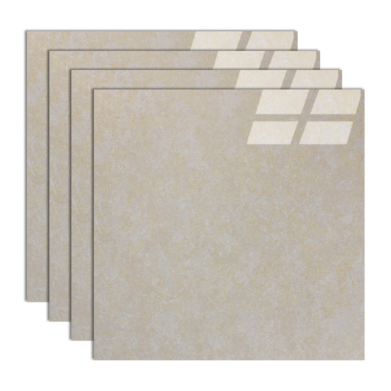 Modern Style Square Floor Tile Pure Color Straight Edge Waterproof Polished Floor Tile