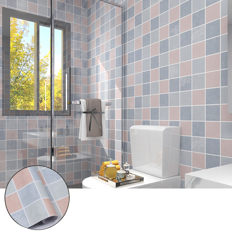 Square Grid Mosaic Tile Waterproof Peel and Stick Tile for Backsplash Wall