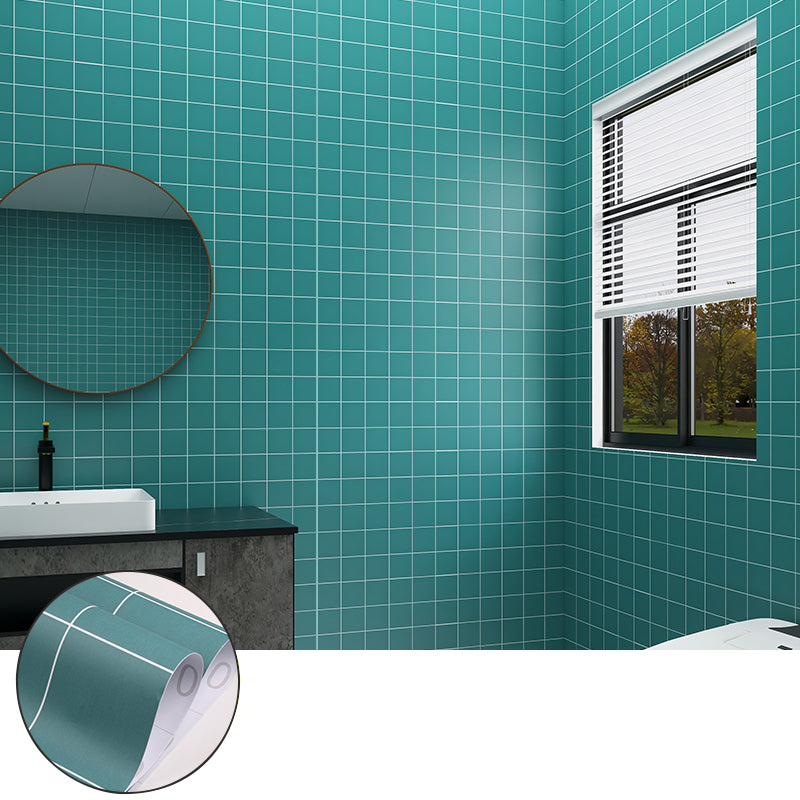 Square Grid Mosaic Tile Waterproof Peel and Stick Tile for Backsplash Wall