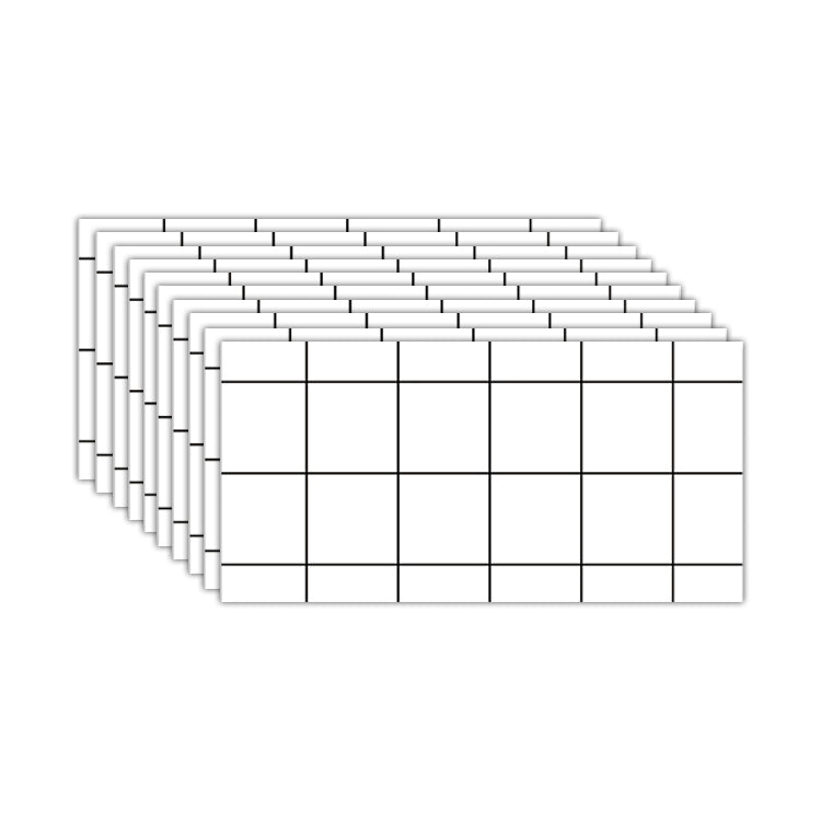 Contemporary Rectangular Peel & Stick Tile 12" x 24" Peel and Stick Backsplash Wall Tile