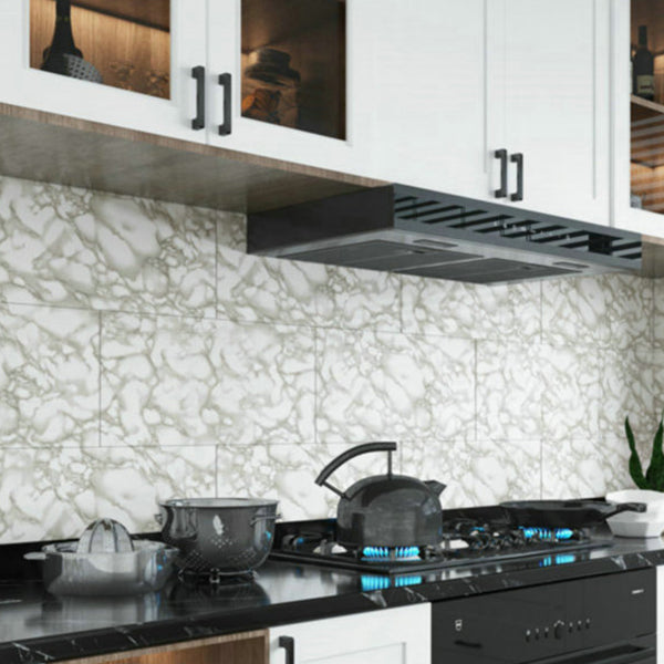 Single Tile Wallpaper Rectangular Peel and Stick Backsplash with Stain Resistant