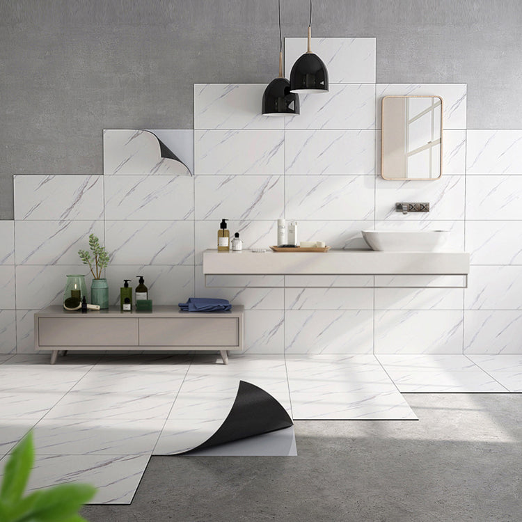 Single Tile Wallpaper PVC Rectangular Peel and Stick Backsplash