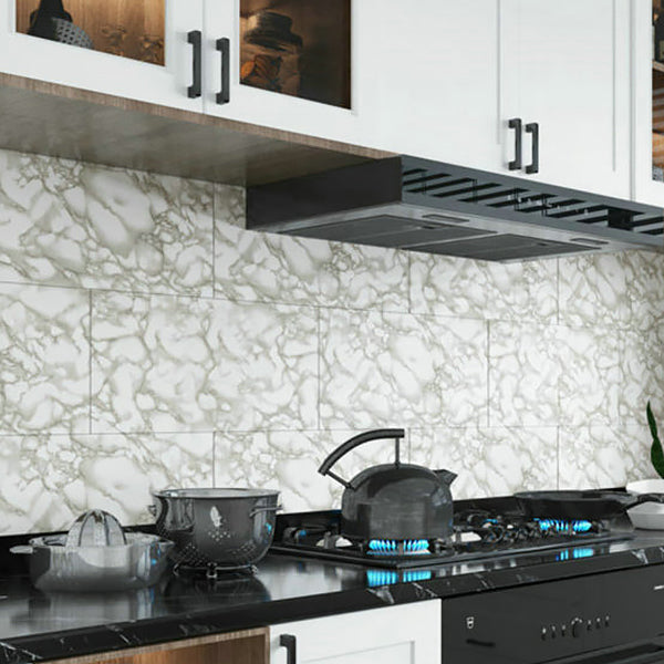 Single Tile Wallpaper PVC Waterproof Peel and Stick Backsplash Wall Tile