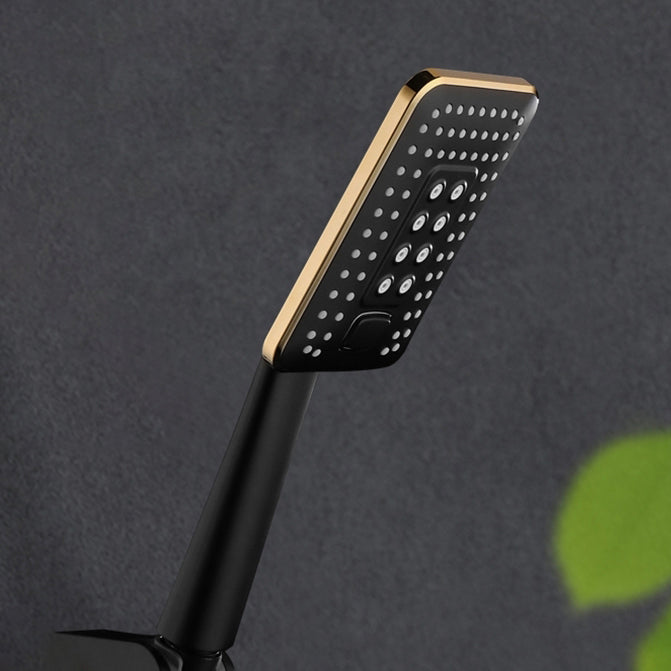 Contemporary Metal Handheld Shower Head Square 3 Setting Spray Head