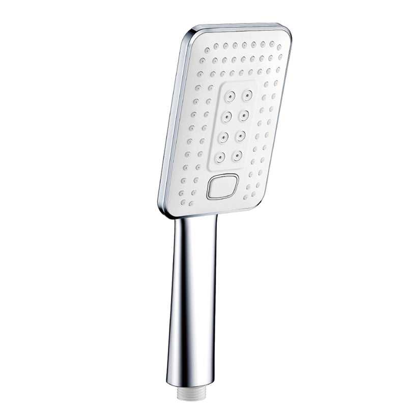 Contemporary Metal Handheld Shower Head Square 3 Setting Spray Head