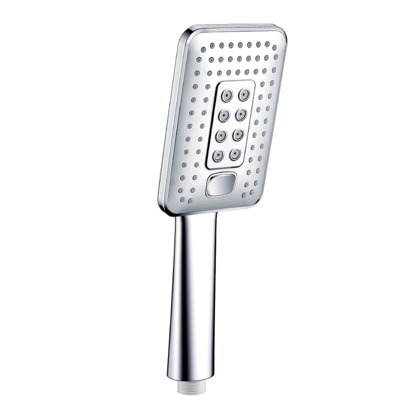 Contemporary Metal Handheld Shower Head Square 3 Setting Spray Head